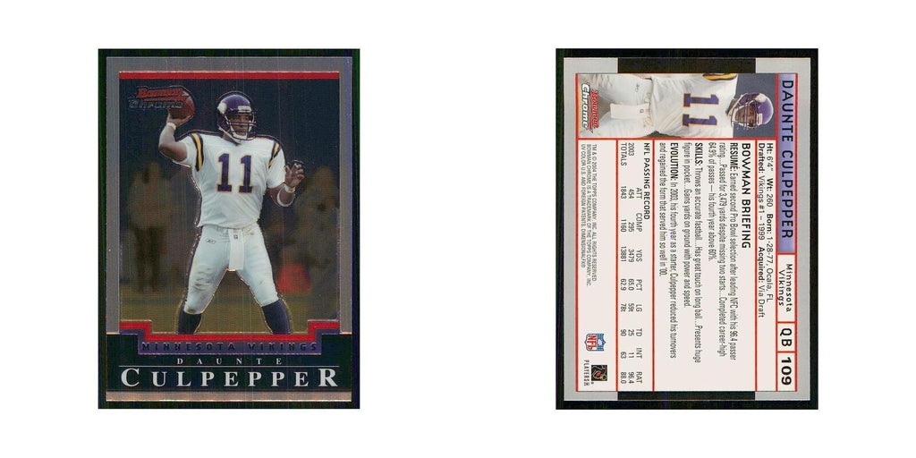 2004 Bowman Chrome Daunte Culpepper Vikings #109