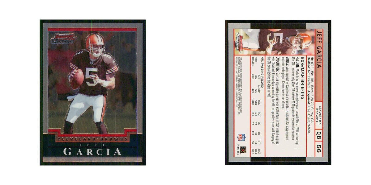 2004 Bowman Chrome Jeff Garcia Browns #56
