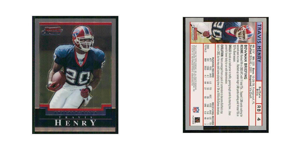 2004 Bowman Chrome Travis Henry Bills #4