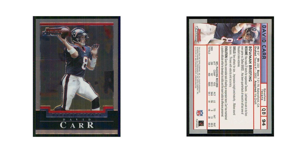 2004 Bowman Chrome David Carr Texans #94