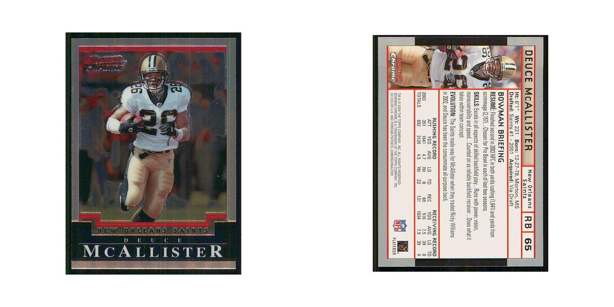 2004 Bowman Chrome Deuce McAllister Saints #65