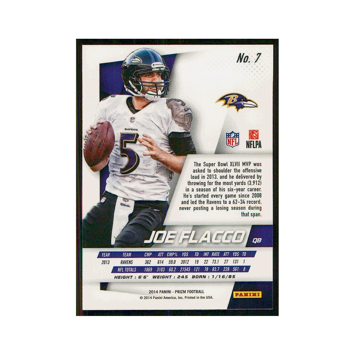 2014 Panini Prizm Joe Flacco Ravens #7