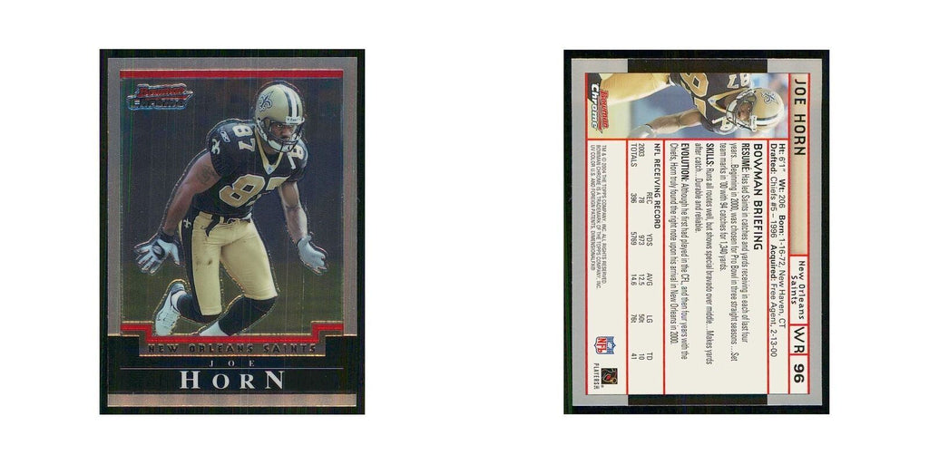 2004 Bowman Chrome Joe Horn Saints #96