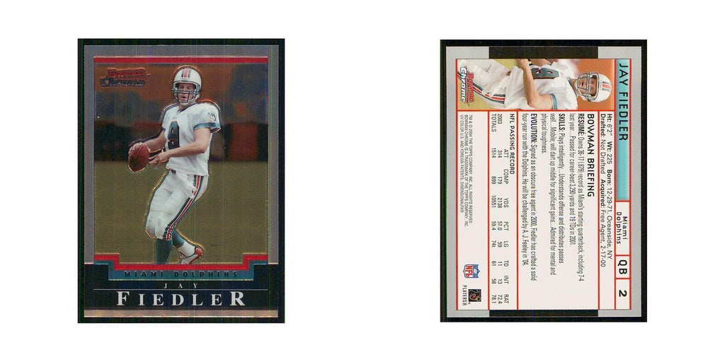 2004 Bowman Chrome Jay Fiedler Dolphins #2