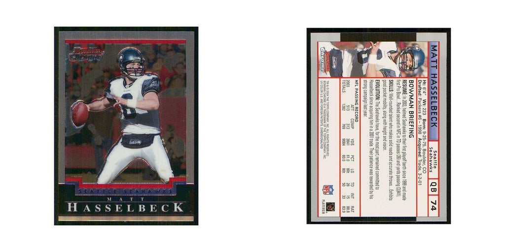 2004 Bowman Chrome Matt Hasselbeck Seahawks #74