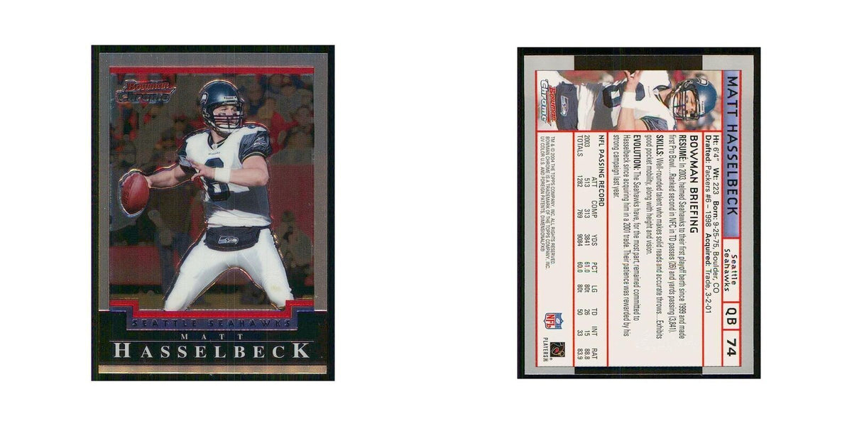 2004 Bowman Chrome Matt Hasselbeck Seahawks #74
