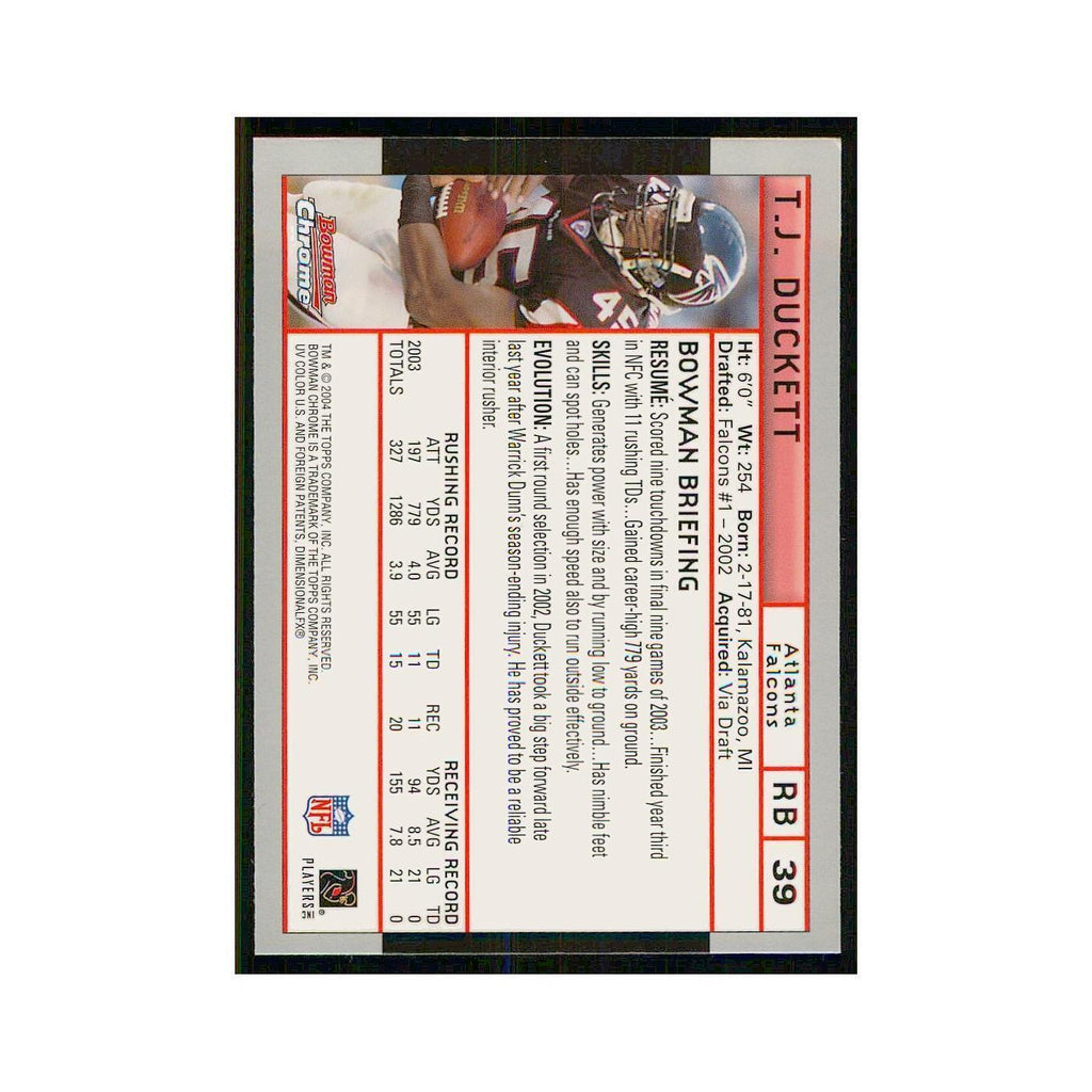 2004 Bowman Chrome T.J. Duckett Falcons #39