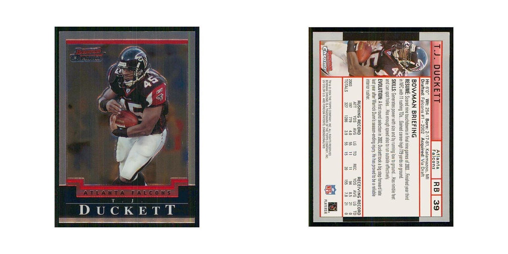 2004 Bowman Chrome T.J. Duckett Falcons #39