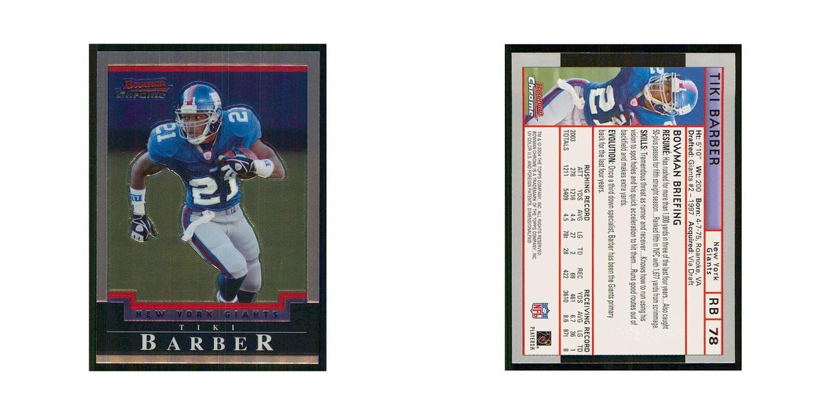 2004 Bowman Chrome Tiki Barber Giants #78