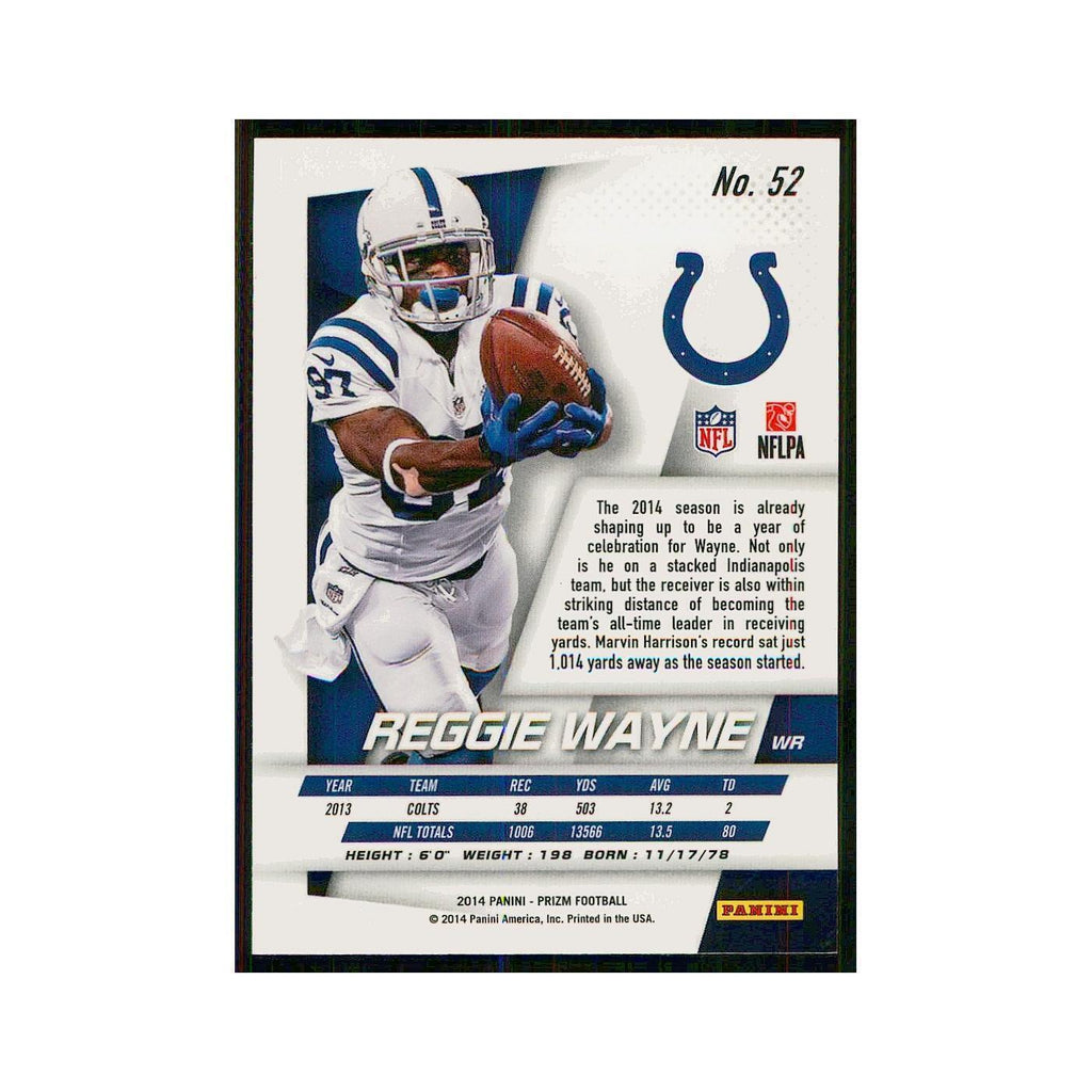 2014 Panini Prizm Reggie Wayne Colts #52