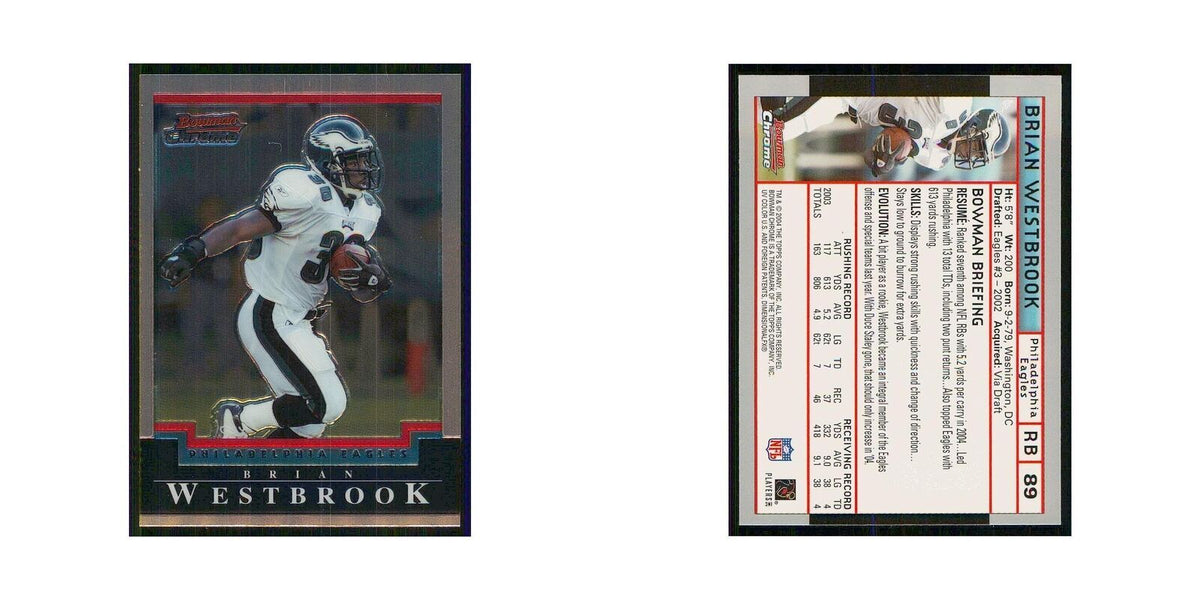 2004 Bowman Chrome Brian Westbrook Eagles #89