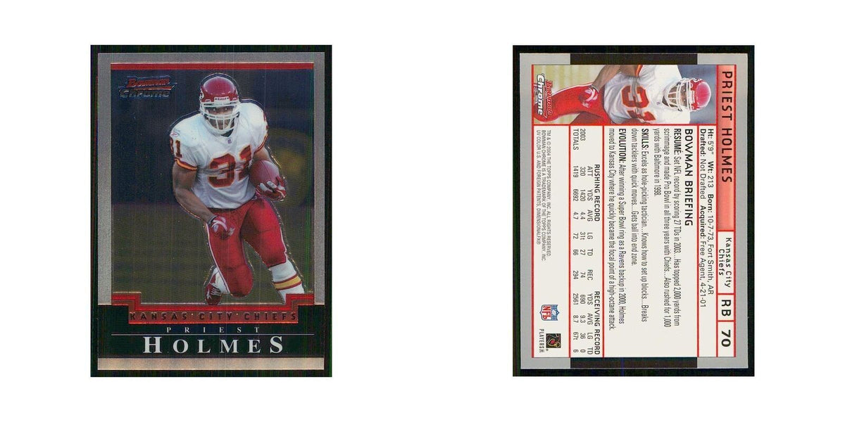 2004 Bowman Chrome Priest Holmes Chiefs #70
