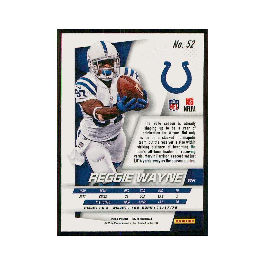 2014 Panini Prizm Reggie Wayne Colts #52