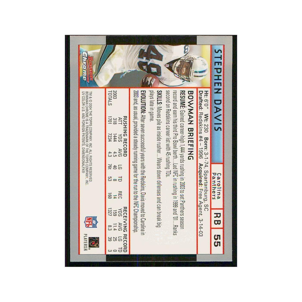 2004 Bowman Chrome Stephen Davis Panthers #55