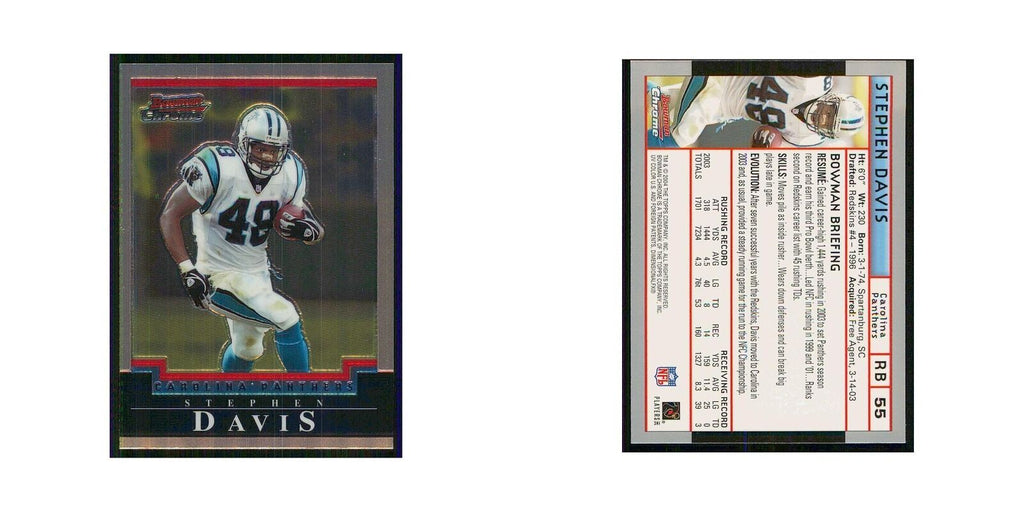 2004 Bowman Chrome Stephen Davis Panthers #55