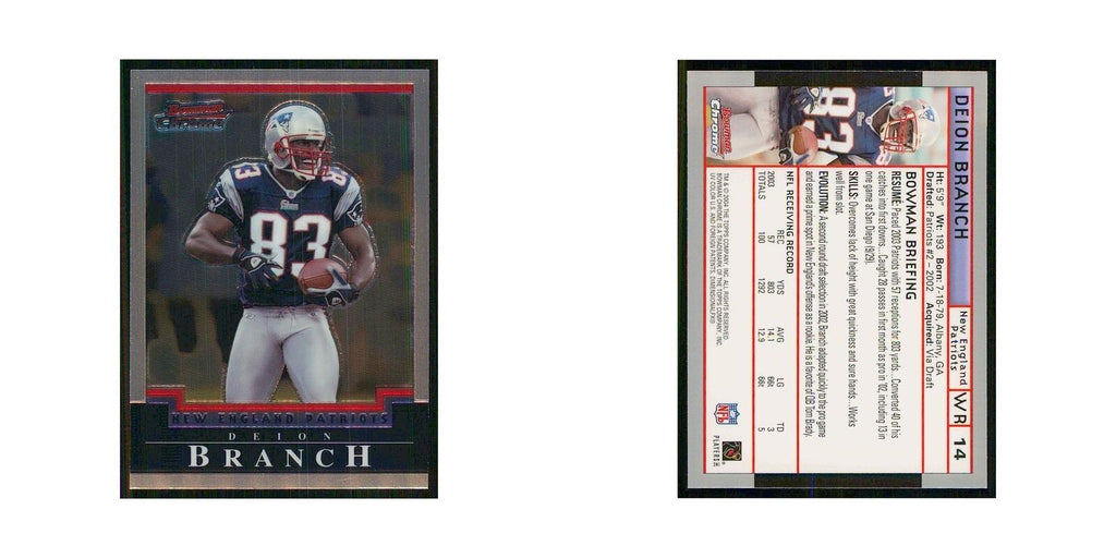 2004 Bowman Chrome Deion Branch Patriots #14