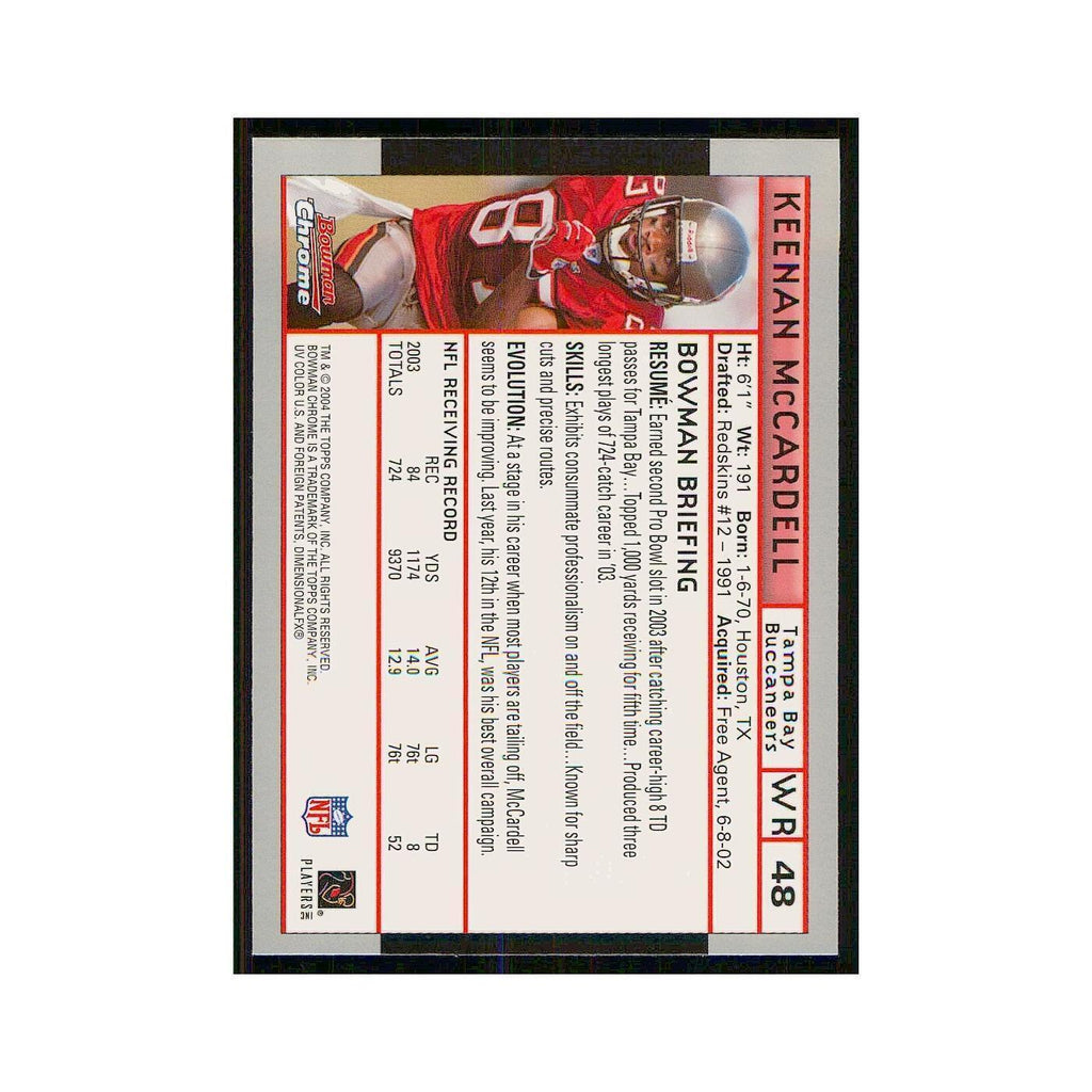 2004 Bowman Chrome Keenan McCardell Buccaneers #48