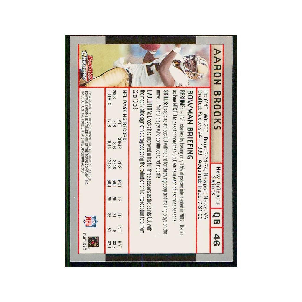 2004 Bowman Chrome Aaron Brooks Saints #46