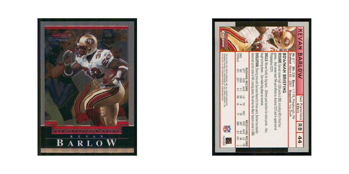 2004 Bowman Chrome Kevan Barlow 49ers #44