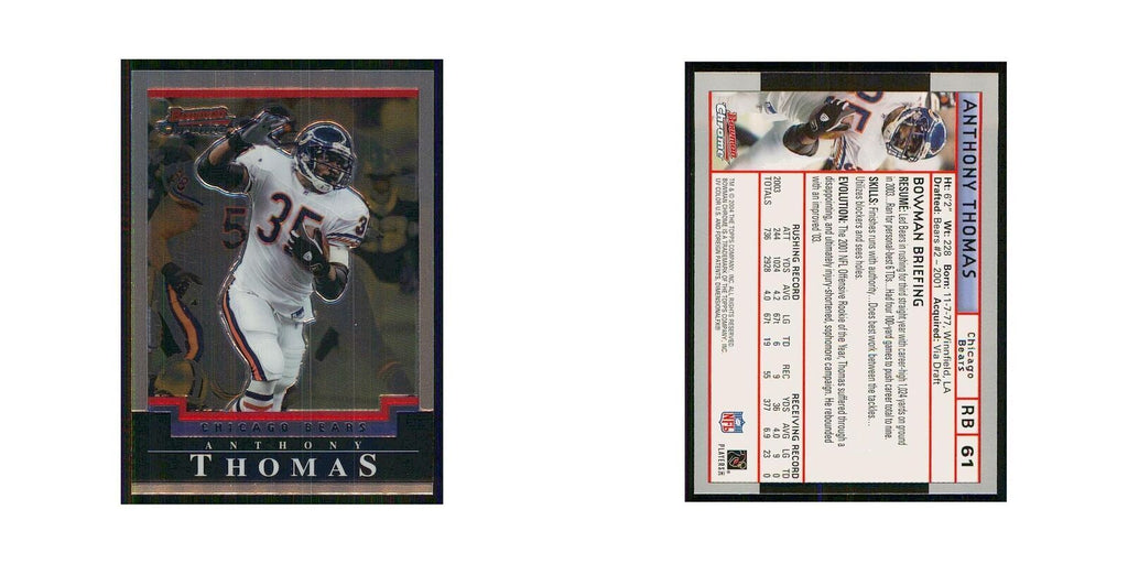 2004 Bowman Chrome Anthony Thomas Bears #61