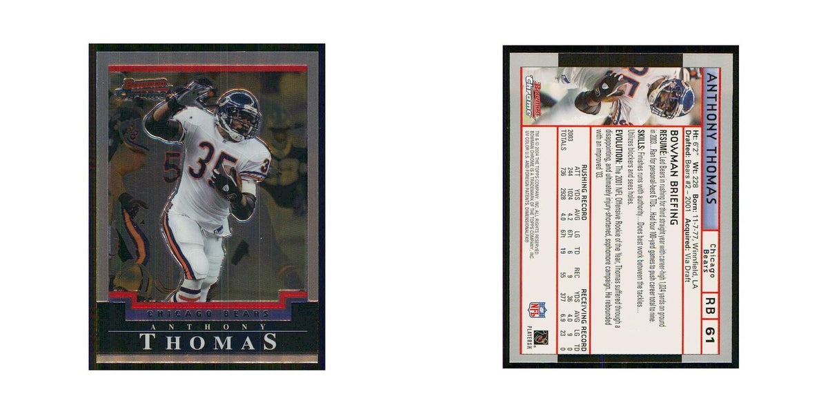 2004 Bowman Chrome Anthony Thomas Bears #61