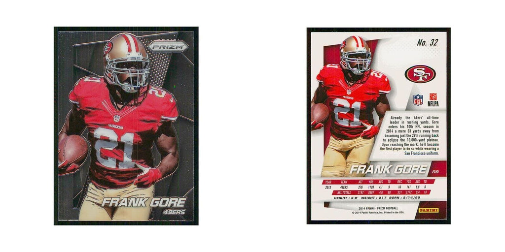 2014 Panini Prizm Frank Gore 49ers #32