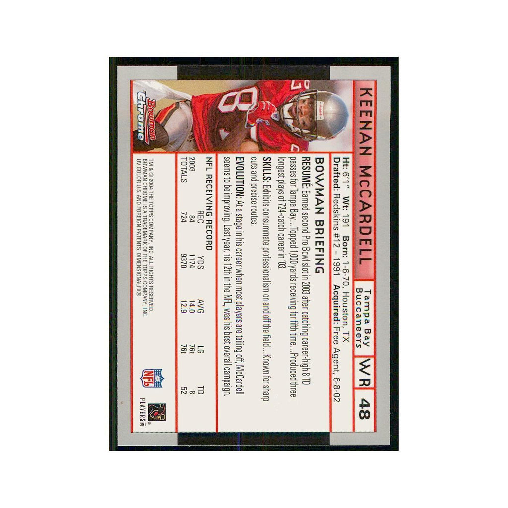 2004 Bowman Chrome Keenan McCardell Buccaneers #48