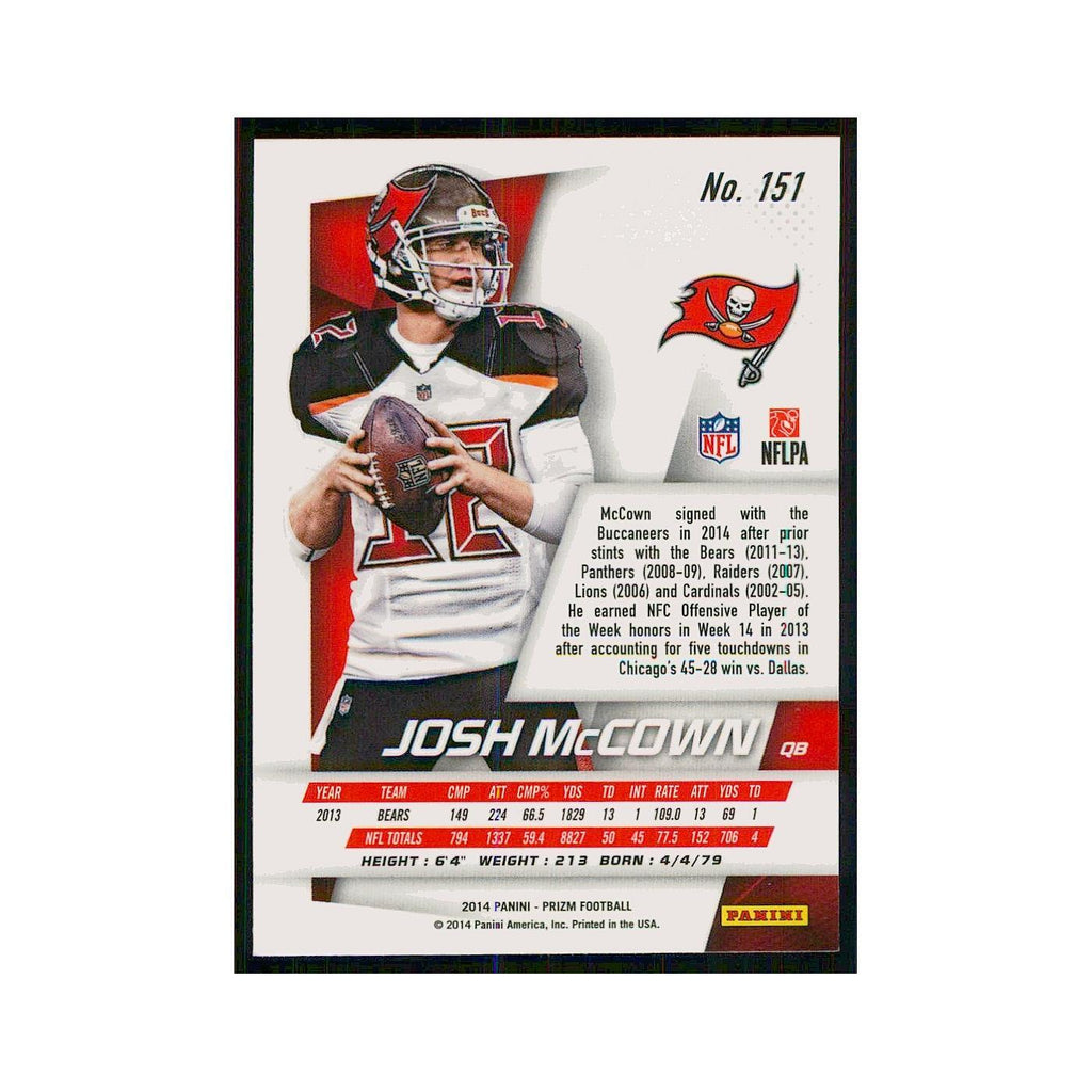 2014 Panini Prizm Josh McCown Buccaneers #151
