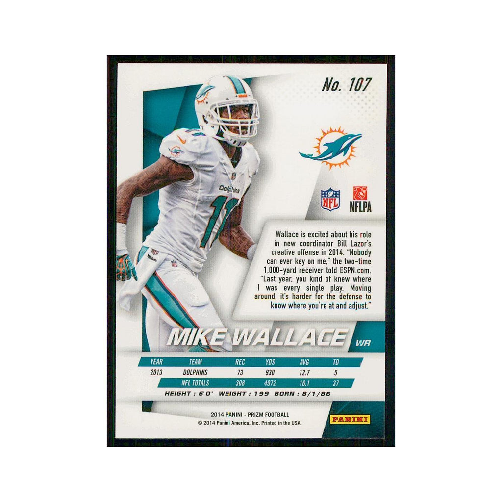 2014 Panini Prizm Mike Wallace Dolphins #107