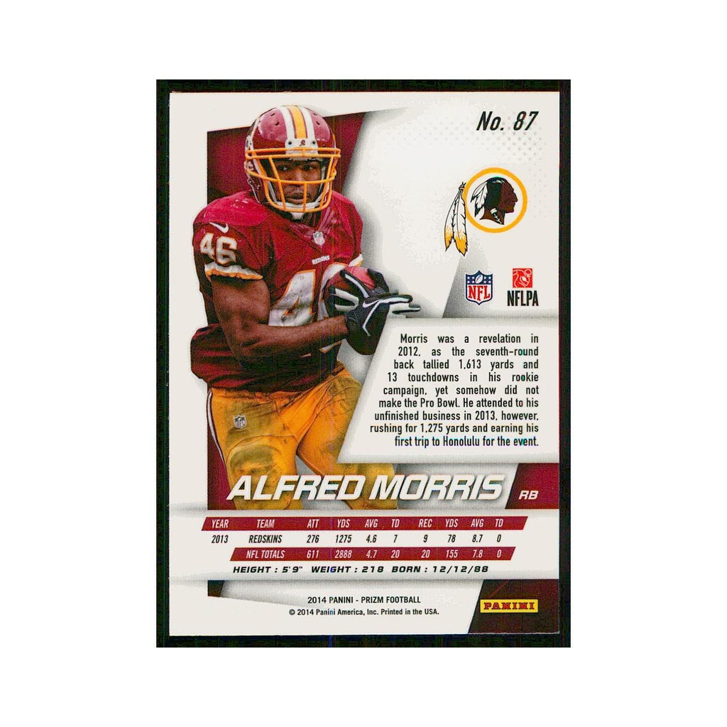 2014 Panini Prizm Alfred Morris Redskins #87