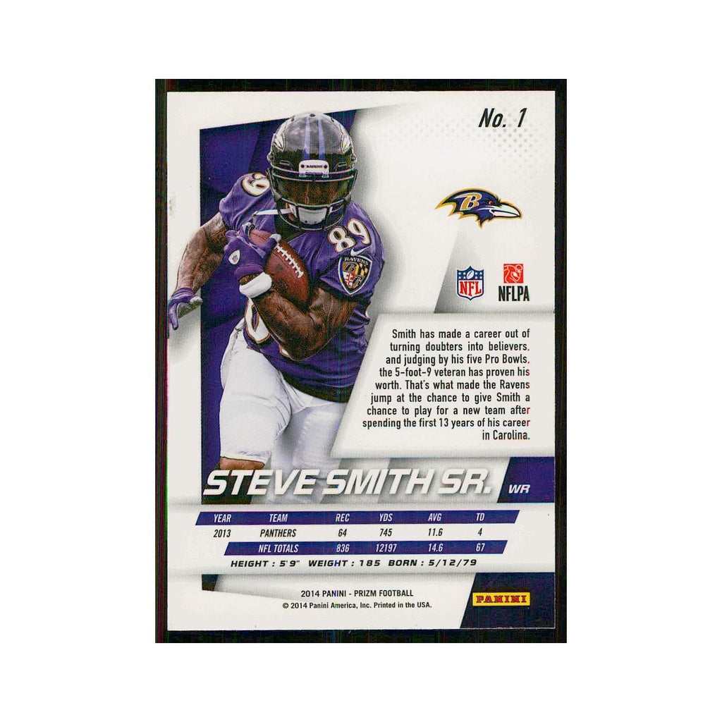 2014 Panini Prizm Steve Smith Ravens #1