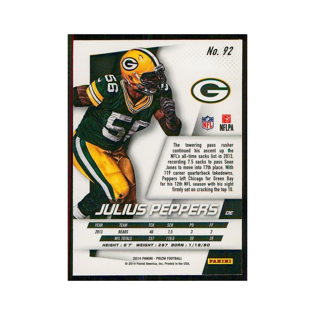 2014 Panini Prizm Julius Peppers Packers #92
