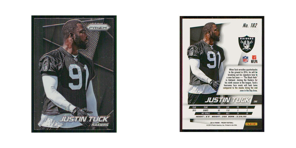 2014 Panini Prizm Justin Tuck Raiders #182