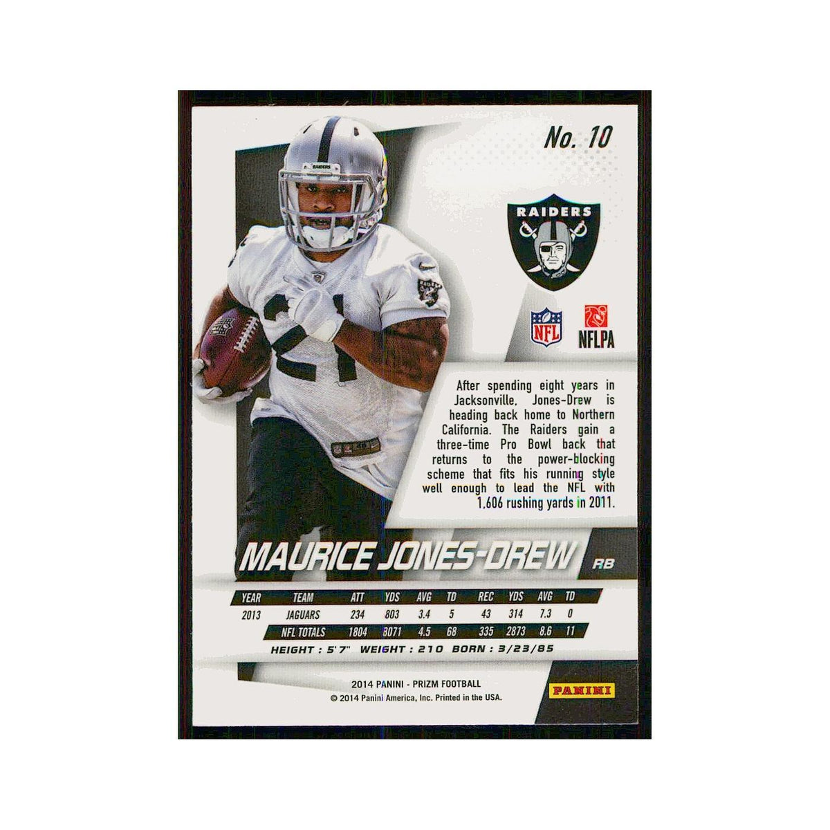 2014 Panini Prizm Maurice Jones-Drew Raiders #10