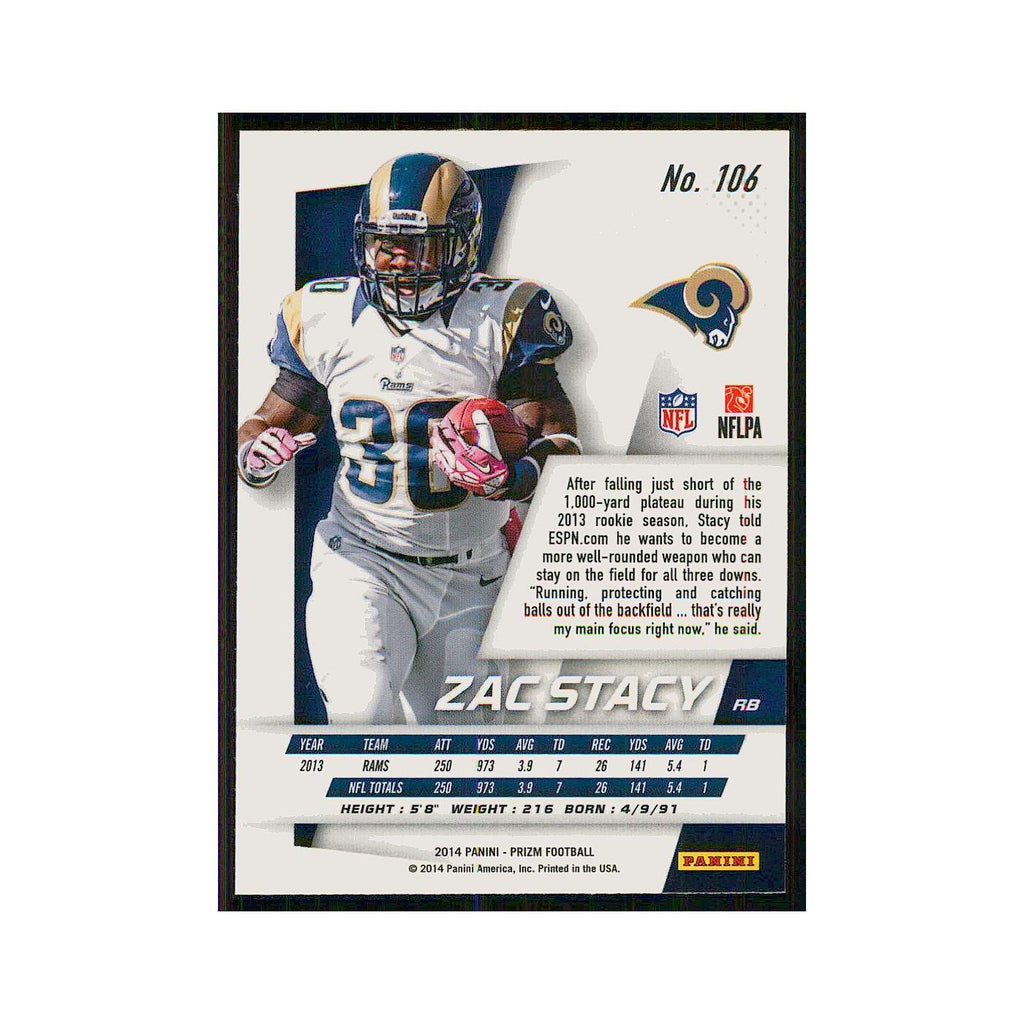 2014 Panini Prizm Zac Stacy St. Louis Rams #106