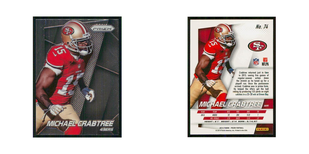 2014 Panini Prizm Michael Crabtree 49ers #74