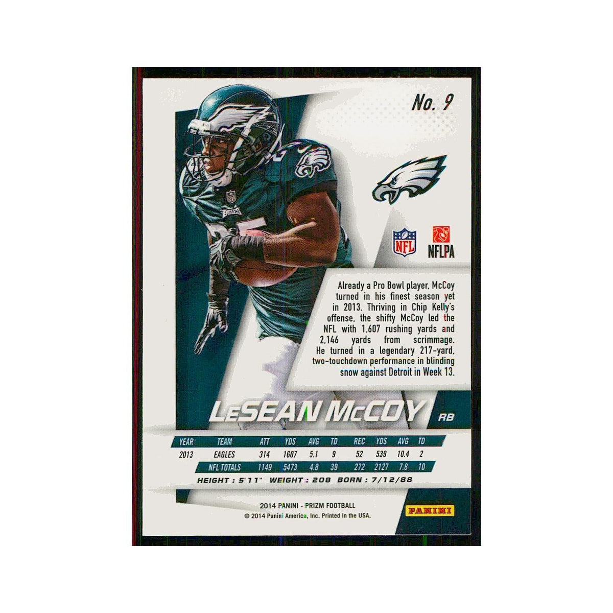 2014 Panini Prizm LeSean McCoy Eagles #9