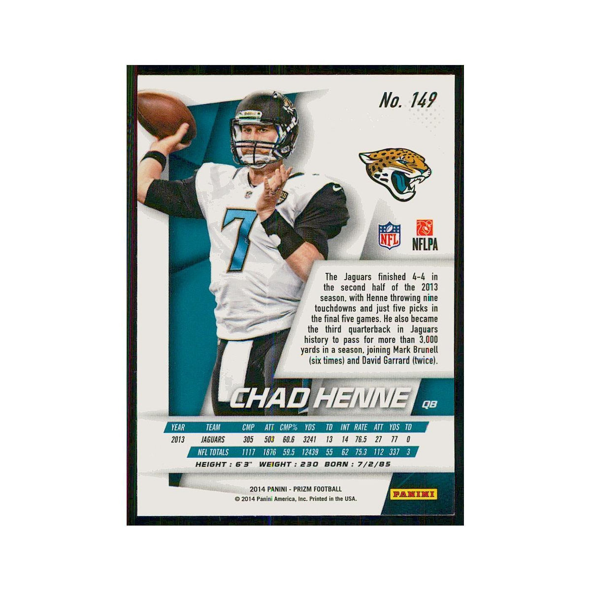 2014 Panini Prizm Chad Henne Jaguars #149