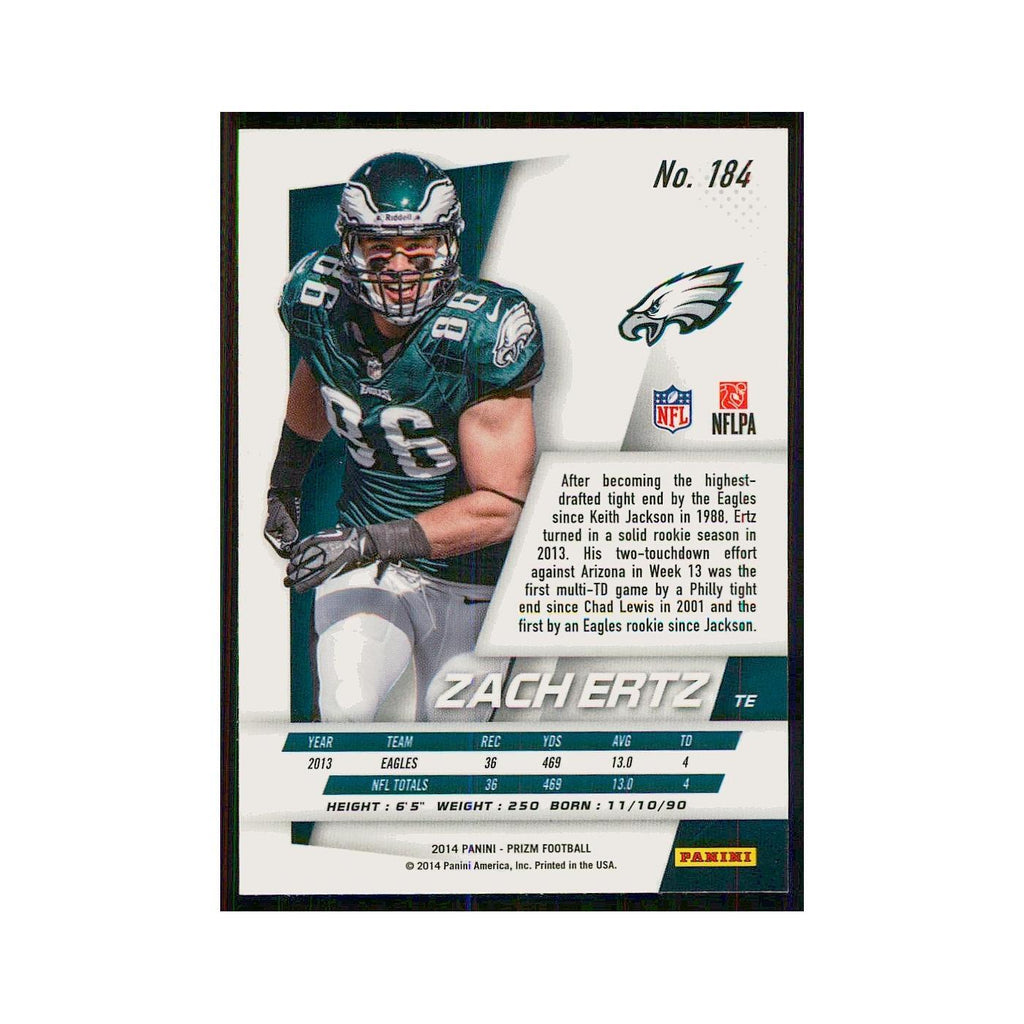 2014 Panini Prizm Zach Ertz Eagles #184