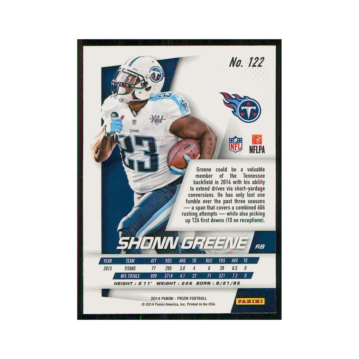 2014 Panini Prizm Shonn Greene Titans #122