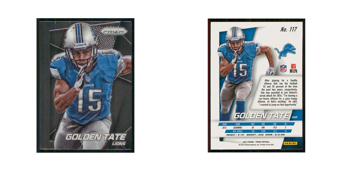 2014 Panini Prizm Golden Tate Lions #117