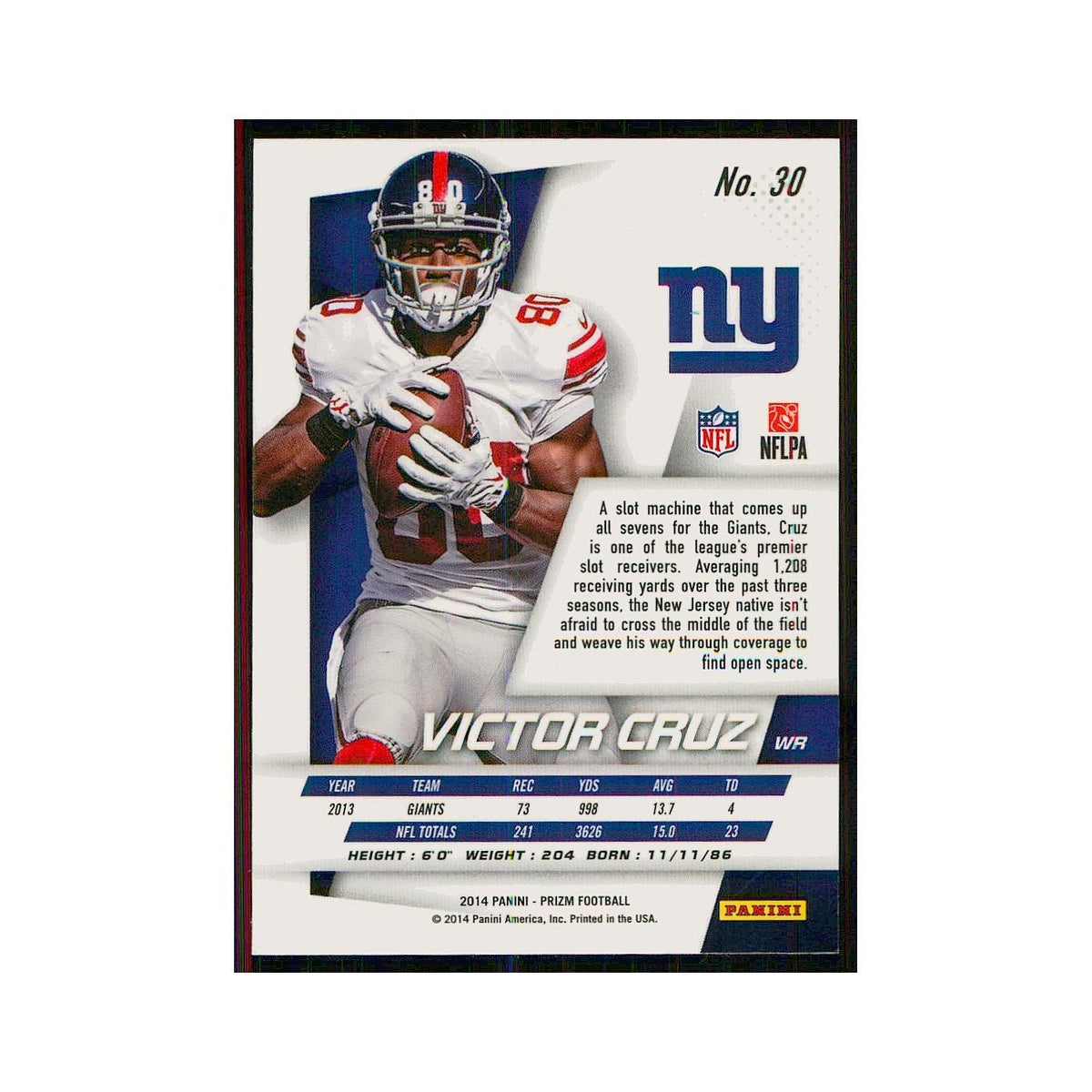 2014 Panini Prizm Victor Cruz Giants #30