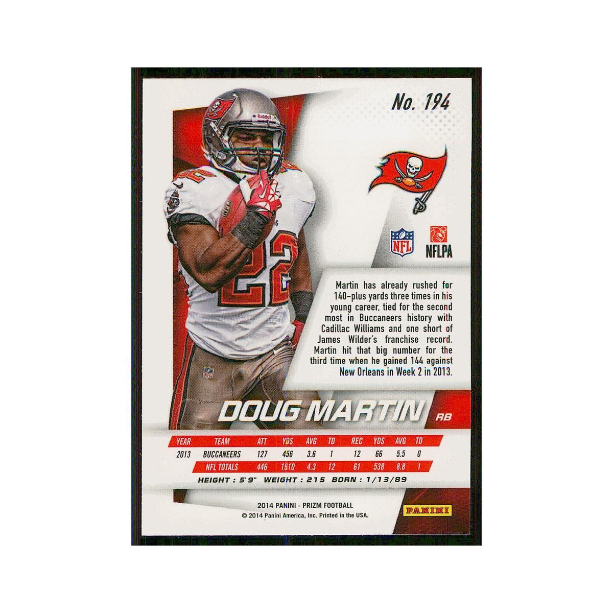 2014 Panini Prizm Doug Martin Buccaneers #194
