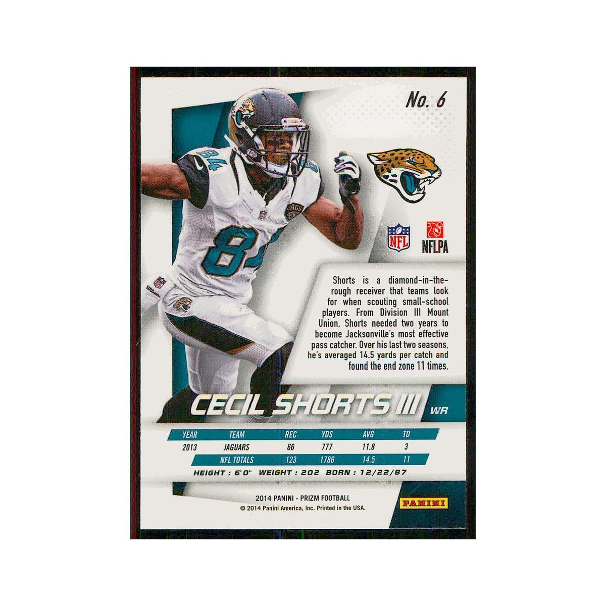 2014 Panini Prizm Cecil Shorts Jaguars #6