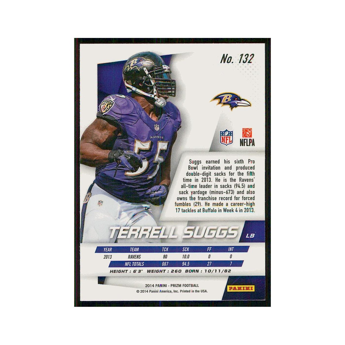 2014 Panini Prizm Terrell Suggs Ravens #132