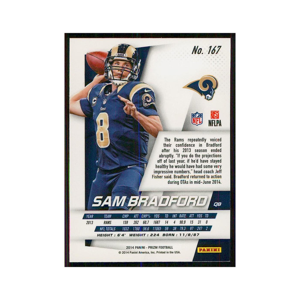 2014 Panini Prizm Sam Bradford St. Louis Rams #167
