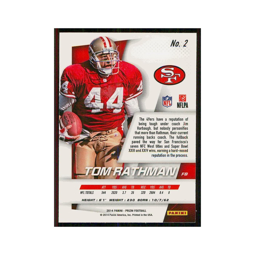 2014 Panini Prizm Tom Rathman 49ers #2