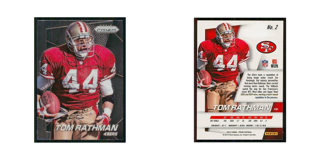 2014 Panini Prizm Tom Rathman 49ers #2