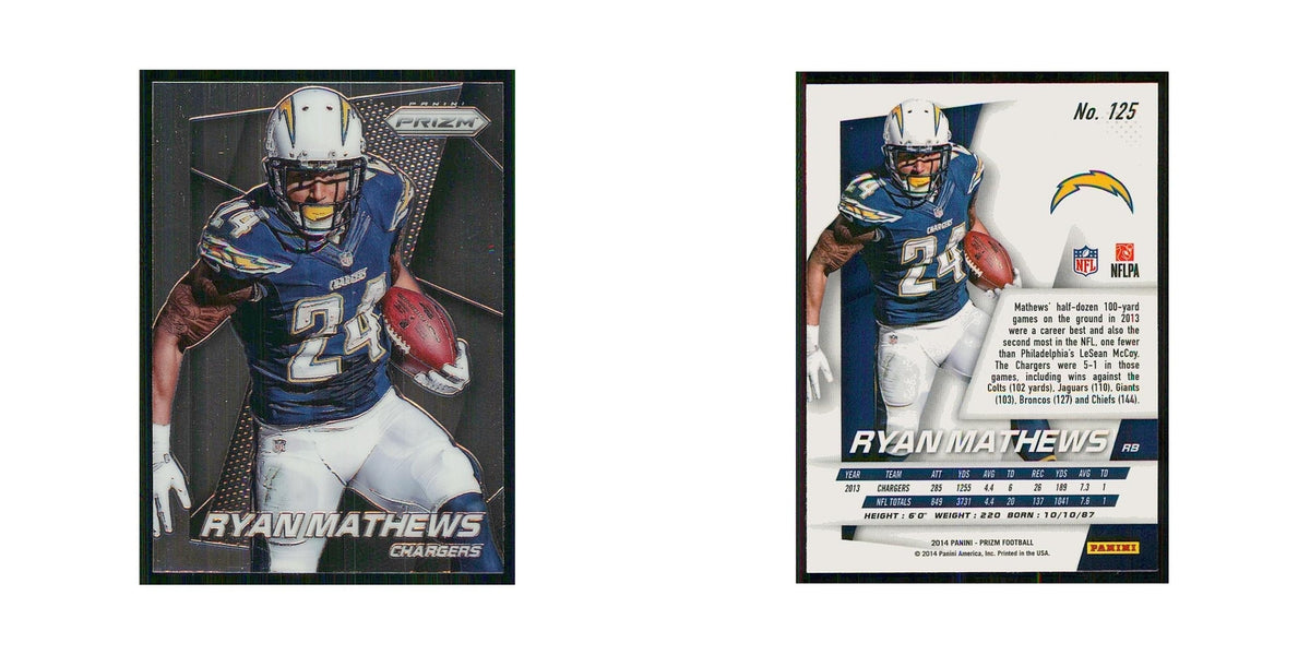 2014 Panini Prizm Ryan Mathews San Diego Chargers #125
