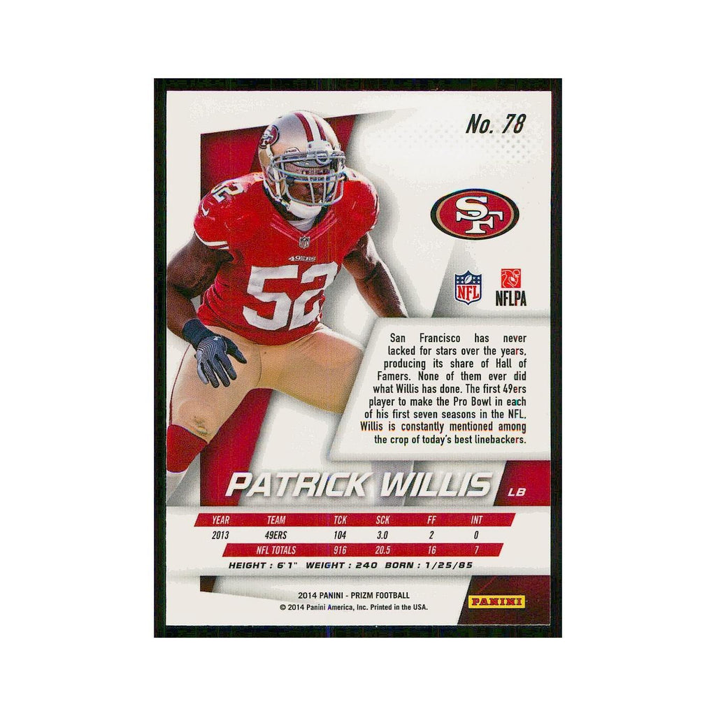 2014 Panini Prizm Patrick Willis 49ers #78